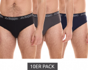 10er Pack Kappa Herren Slip mit Baumwoll-Stretch und Logobund