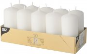 10er Pack Papstar Stumpenkerzen 40/90 wei&szlig;