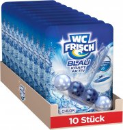 10er Pack WC FRISCH Kraft Aktiv Blausp&uuml;ler Chlor WC Reiniger