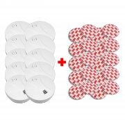 10x Feueralarm Brandmelder + 10x Magnethalterung Schutz 3 Jahres Batterie f&uuml;r 37,99&euro;