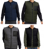 11 PROJECT PURlle Herren Puffer-Weste mit Steppung in 4 Farben