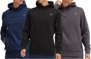 11 PROJECT Sparko Herren Hoodie mit Kapuze 100% Baumwolle in 3 Faben