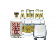 Siegfried Rheinland Dry Gin & 5 x Premium Indian Tonic Water+ 1 Tumbler-Glas f&uuml;r 36,95 statt 40,85