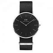 Daniel Wellington Unisex-Armbanduhr CLASSIC BLACK Analog Quarz Textil