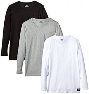 Mick Morrison Herren Langarmshirt mit Rundhals-Ausschnitt, 3er Pack