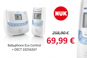 NUK Babyphone Eco Control + DECT 267 bei Woolworth f&uuml;r 69,99&euro; anstatt 258,90&euro;