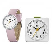Braun Damen Uhren-Geschenkset Analog Leder