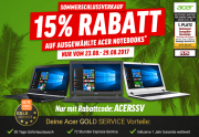 15% Rabatt auf ausgew&auml;hlte Notebooks von Acer bei notebooksbilliger.de