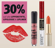 Ab heute bei Rossmann! 30% Rabatt auf Make-Ups, Puder, Lipglosse und und und! Mega