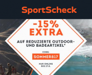 Sportscheck: 15% extra auf Outdoor- und Badeartikel! Hammer!