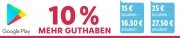 Google Play Guthaben aufladen bei Lidl - 10% gratis erhalten 