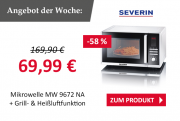 Severin Mikrowelle 23l mit Hei&szlig;luft bei Woolworth f&uuml;r 69,99&euro; anstatt 169,90&euro;