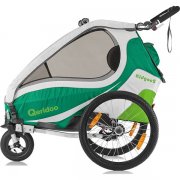 Qeridoo Kidgoo2 Kinderfahrradanh&auml;nger gr&uuml;n 2017er Modell f&uuml;r 369,99 statt 409 Euro