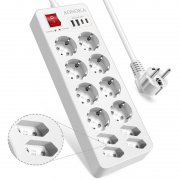 12-fach Steckdosenleiste mit &Uuml;berspannungsschutz & USB-C f&uuml;r nur 17,59&euro;