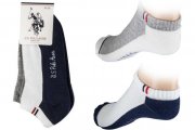 12 Paar U.S. POLO ASSN. Sneakersocken Farbe Wei&szlig;/Grau & Blau/Wei&szlig; f&uuml;r 12,12&euro; statt 35,99&euro;