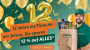 12% Rabatt auf alle nicht reduzierte Artikel im myTime Lebensmittel Lieferservice