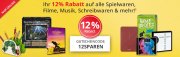 12% Rabatt auf alle Spielwaren, Filme, Musik, Schreibwaren und mehr Hugendubel Shop