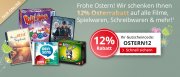 12% Rabatt auf alle Spielwaren, Filme, Musik, Schreibwaren und mehr im Hugendubel Shop