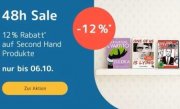 12% Rabatt auf Second Hand Produkte bei Medimops