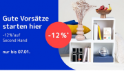 12% Rabatt auf Second Hand Produkte bei Medimops