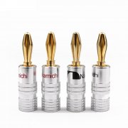 12 St&uuml;ck Amp Lautsprecher Bananenstecker Gold Stecker 4 mm