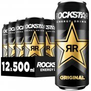 12 x 500ml Rockstar Energy Drink Original - Koffeinhaltiges Erfrischungsgetr&auml;nk