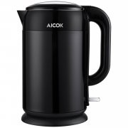 Aicok 1,7 Liter 2200W Doppelwandiger Edelstahl Wasserkocher nur 17,99&euro;