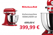 Kitchen Aid K&uuml;chenmaschine rot bei Woolworth f&uuml;r 399&euro; anstatt 699&euro;