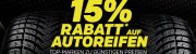 HOT! Rakuten mit 15% Rabatt auf Autoreifen!