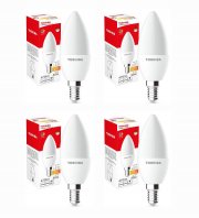 4er-Set Toshiba LED Leuchtmittel E14 470lm 2700K 5W