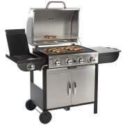 Bruzzzler Gasgrill 4 + 1, Grillwagen, 4 Hauptbrenner und 1 Seitenkocher