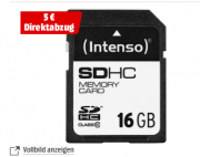INTENSO , SDHC Speicherkarte, 16 GB, 20 MB/s