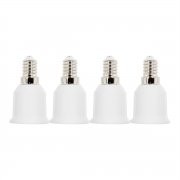 4x Lampensockel Adapter Konverter E14 Fassung auf E27 Lampensockel