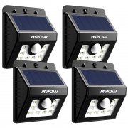 Mpow 4 St&uuml;ck 8 LED Solar Leuchte Sicherheits-, Bewegungs Solarlampe