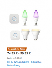 Bis zu 32% reduziert: Philips Hue Beleuchtung 