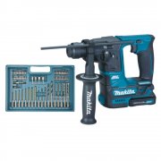 Makita 10.8 V SDS+ Akku Bohrhammer HR166DSAE1 | 2x Akku 2.0Ah + Bits Bohrerset