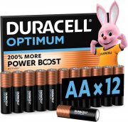 12er-Pack DURACELL Optimum AA Alkaline-Batterien 1,5 V