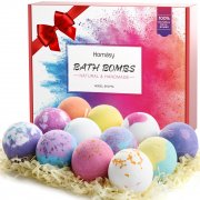 12er Pack Homasy Badekugeln mit Duft&ouml;len und Sheabutter