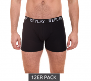 12er Pack REPLAY Herren Retro Boxershorts 95% Baumwolle