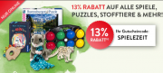 13% Rabatt auf alle Spielwaren bei Hugendubel