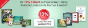 13% Rabatt auf alle Spielwaren, Filme, Musik, Schreibwaren & mehr im Hugendubel Shop