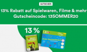 13% Rabatt auf Spielwaren, Filme, Schreibwaren, H&ouml;rb&uuml;cher und H&ouml;rbuch-Downloads im Thalia Shop