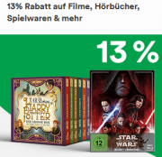 13% Rabatt auf Spielwaren, Filme, Software, Schreibwaren, H&ouml;rb&uuml;cher und H&ouml;rbuch-Downloads bei Thalia