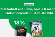 13% Rabatt auf Spielwaren, Filme, Software, Schreibwaren, Wohnen, H&ouml;rb&uuml;cher und mehr im Thalia Shop
