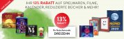 13% Rabatt auf Spielwaren, Kalender, Filme, B&uuml;cher und mehr im Hugendubel Shop