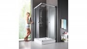 Eckdusche &raquo;Trento&laquo;, variabel verstellbar 80 - 90 cm, Duschkabine