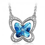 LADY COLOUR - Schmetterling Charme - Kette Damen mit Kristallen von SWAROVSKI&reg;
