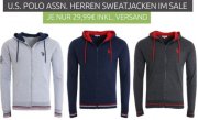 U.S. POLO ASSN. Sweat Jacken mit Kapuze f&uuml;r je 29,99&euro; statt 48&euro;