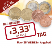 Bei Weinvorteil ist heute gro&szlig;er 3,33 Euro Wein-Sale