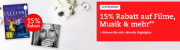 20% Rabatt Gutschein auf Filme, Musik & mehr bei Thalia !